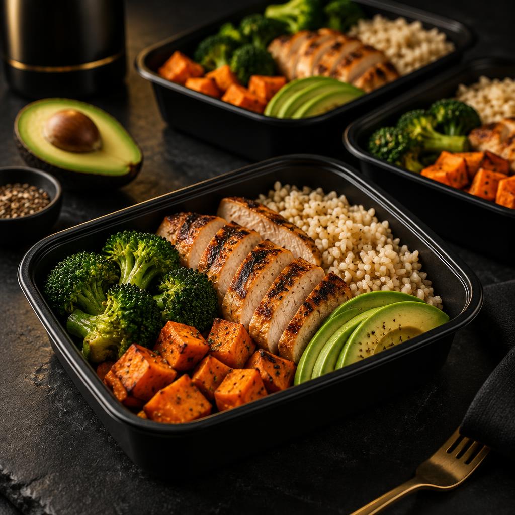 Marmitas fit organizadas para o Protocolo Zero Lactose ALENCAR